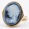 Vintage 14K Yellow Gold Ring with Cameo on Agate, 1970s, Image 3