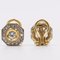 Vintage 18K Yellow Gold Earrings with Diamonds, 1970s, Image 4