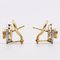Vintage 18K Yellow Gold Earrings with Diamonds, 1970s, Image 3