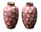 Vases Era Meiji avec Émail Cloisonné, Japon, fin du 19ème Siècle, Set de 2 1