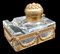 Inkwell in Gilt Bronze and Crystal 3
