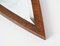 Mid-Century Eye-Shaped Wall Beveled Mirror with Walnut Frame, 1950s, Image 6