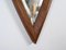 Mid-Century Eye-Shaped Wall Beveled Mirror with Walnut Frame, 1950s 11