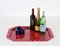 Mid-Century Italian Red Acrylic Serving Tray, 1980s 3