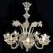 Vintage Chandelier in Glass and Metal, 1950s 3