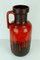 Große Vintage Vase mit roter Tropfglasur von Carstens 6