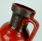 Vaso grande vintage smaltato rosso di Carstens, Immagine 4