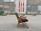 Danish Modern Scissor Lounge Chair in Teak & Beech, 1960s 2