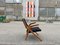 Danish Modern Scissor Lounge Chair in Teak & Beech, 1960s, Image 2
