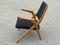 Danish Modern Scissor Lounge Chair in Teak & Beech, 1960s 3