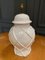 Lámpara de bambú estilo Hollywood Regency de cerámica blanca, 1970, Imagen 4