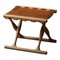 PH41 Folding Stool in Oak and Leather by Poul Hundevad, 1960s 1