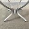 Round Dining Table in Smoked Glass with Brushed Aluminum Base 4