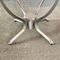 Round Dining Table in Smoked Glass with Brushed Aluminum Base 2