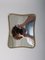 Specchio piccolo con cornice in ottone nello stile di Gio Ponti, Italia, anni '50, Immagine 2