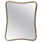 Small Brass Frame Mirror in the style of Gio Ponti, Italy, 1950s, Image 1