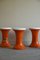 Orange Plastic Stools from Judge, Set of 4 3