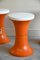 Orange Kunststoff Hocker von Judge, 4 . Set 7