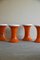 Orange Plastic Stools from Judge, Set of 4 2