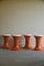 Orange Kunststoff Hocker von Judge, 4 . Set 1