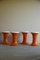 Orange Plastic Stools from Judge, Set of 4, Image 1