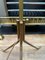 Mid-Century French Brass Double Coned Tripod Floor Lamp, 1950, Image 11