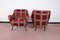 Fauteuils Mid-Century en Satin à Carreaux Rouges par Osvaldo Borsani, Italie, 1950s, Set de 2 6