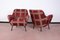Mid-Century Italian Red Checked Satin Armchairs by Osvaldo Borsani, 1950s, Set of 2 5
