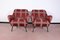 Mid-Century Italian Red Checked Satin Armchairs by Osvaldo Borsani, 1950s, Set of 2 2