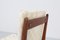 Sedie Mid-Century in legno e tessuto color crema di ISA Bergamo, Italia, anni '60, set di 4, Immagine 5