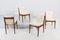 Mid-Century Wood and Cream Fabric Chairs from ISA Bergamo, Italy, 1960s, Set of 4 2