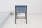 Mid-Century Wood and Blue Fabric Chairs by Ezio Minotti Italy, 1950s-1960s, Set of 6 9