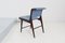 Mid-Century Wood and Blue Fabric Chairs by Ezio Minotti Italy, 1950s-1960s, Set of 6 8