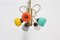 Mid-Century Coloured Glass and Brass Chandelier from Stilnovo, Italy, 1950s 10