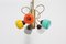 Mid-Century Coloured Glass and Brass Chandelier from Stilnovo, Italy, 1950s, Image 10