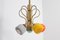 Mid-Century Coloured Glass and Brass Chandelier from Stilnovo, Italy, 1950s, Image 9