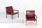 Mid-Century Skai, Metal and Teak Lounge Chairs attributed to George Coslin for 3V Arredamenti Padova, Italy, 1960s, Set of 2 2