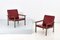 Mid-Century Skai, Metal and Teak Lounge Chairs attributed to George Coslin for 3V Arredamenti Padova, Italy, 1960s, Set of 2 8