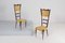 Chaises Hautes Espalier Mid-Century dans le style de Gio Ponti, Italie, 1950s, Set de 2 3