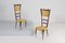 Mid-Century High Espalier Chairs in the style of Gio Ponti, Italy, 1950s, Set of 2 3