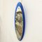 Mid-Century Italian Blue Oval Mirror from Fontana Arte, 1960s 4