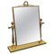 Mid-Century Glided Brass Table Mirror in the style of Fontana Arte, Italy, 1950s, Image 1
