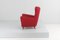 Mid-Century Giò Ponti Style Red Fabric Chair, 1950s 7