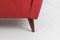 Mid-Century Giò Ponti Style Red Fabric Chair, 1950s, Image 13