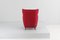 Mid-Century Giò Ponti Style Red Fabric Chair, 1950s, Image 5