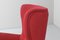 Mid-Century Giò Ponti Style Red Fabric Chair, 1950s 15