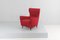 Mid-Century Giò Ponti Style Red Fabric Chair, 1950s 8