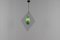 Green Murano Glass and Metal Hanging Light, 1960s 13