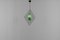 Green Murano Glass and Metal Hanging Light, 1960s 12