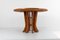 Mid-Century Round Wooden Dining Table in the style of A. Mangiarotti, 1970s, Image 7
